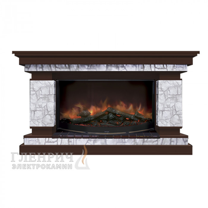 Электрокамин Лорд 86 Старый город дуб 46 - Гленрич [Камин Rondo S86 - Glenrich]